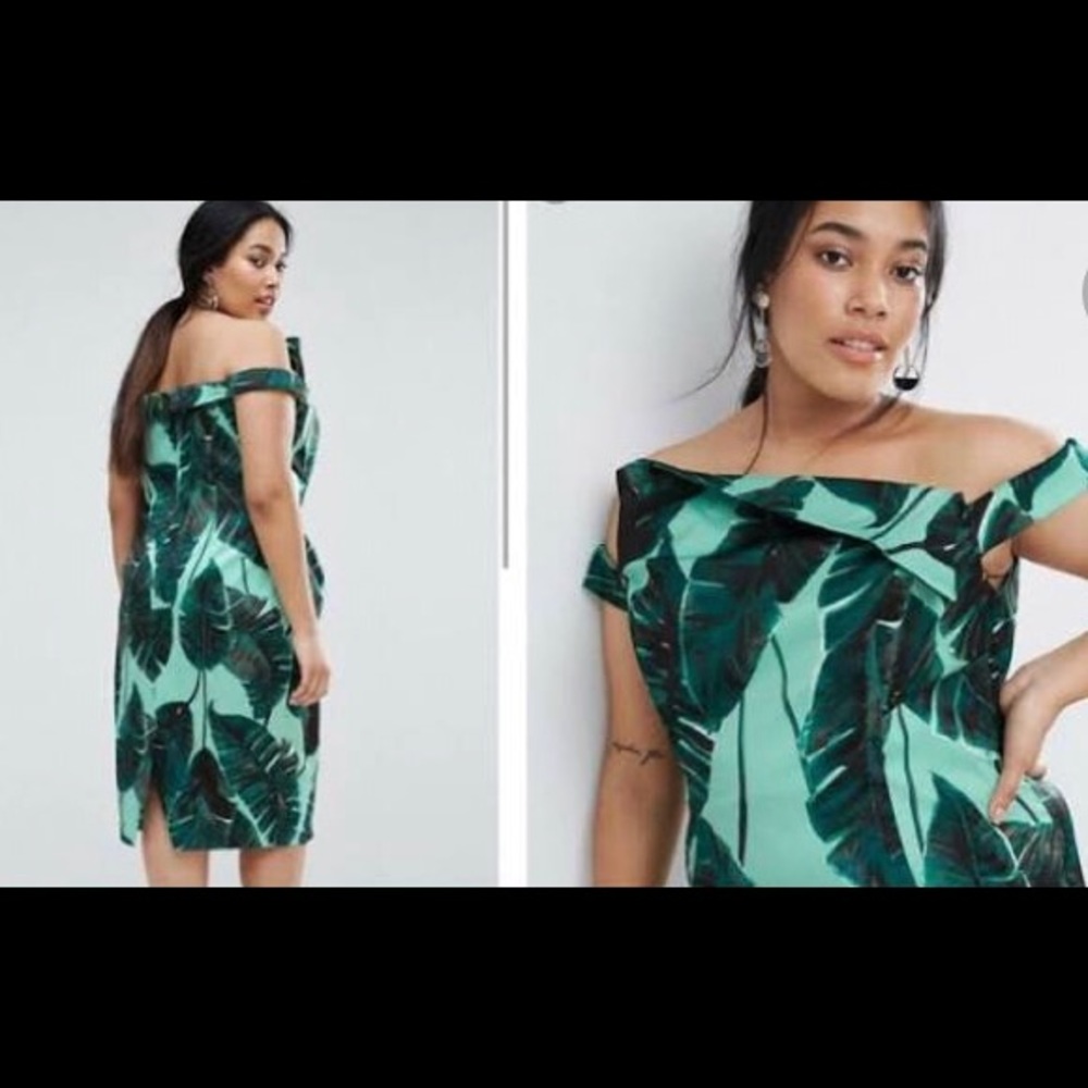 Tropical print ASOS Curve dress 🌴